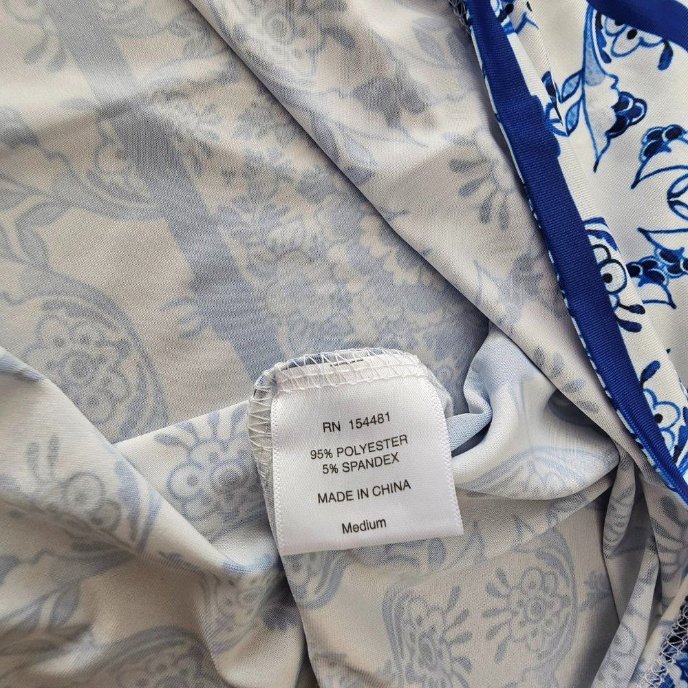 NWT *Jean-Pierre Klifa* Women's Floral 3/4 Sleeves Stretch Jersey Daphne Dress M - Picture 7 of 8